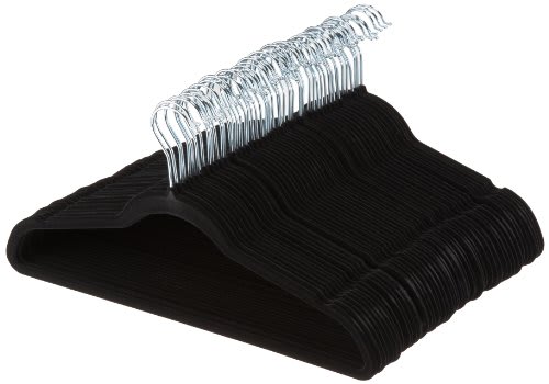 Amiff Perchas de terciopelo negro de 17.5 pulgadas. Paquete de 10 perchas  finas de terciopelo antideslizante para cualquier estilo de ropa. Percha –  Yaxa Colombia